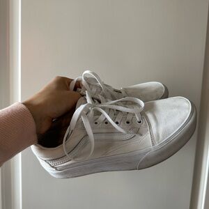 7.5 white platform vans used